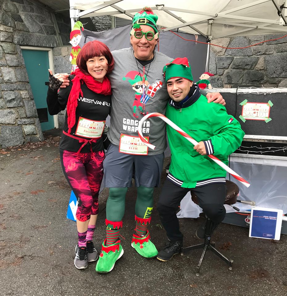 Big Elf Run in Stanley Park, Vancouver, BC, Canada