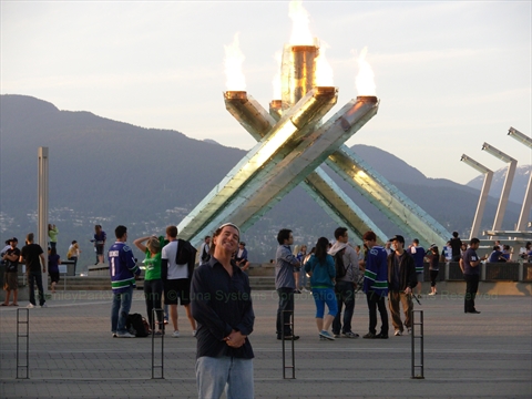2010 Olympic Flame in Coal Harbour, Vancouver, BC, Canada