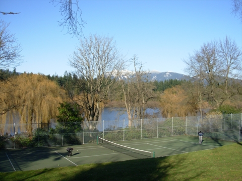 Tennis Courts in Stanley Park, Vancouver, BC, Canada