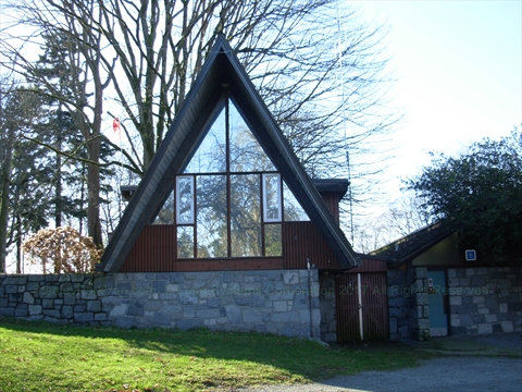 Washrooms at upper Ceperley Park in Stanley Park, Vancouver, BC, Canada