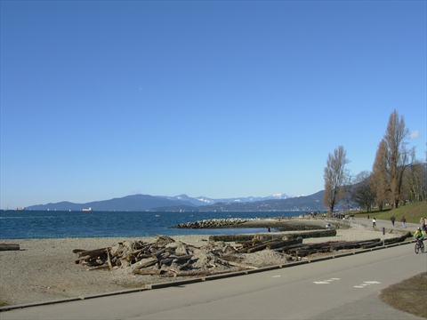 English Bay Seawall in Vancouver, BC, Canada