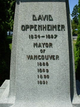 David Oppenheimer Statue in Stanley Park, Vancouver, BC, Canada
