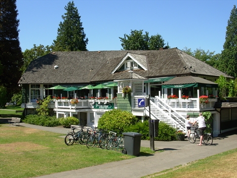 The historic Fish House in Stanley Park Restaurant building