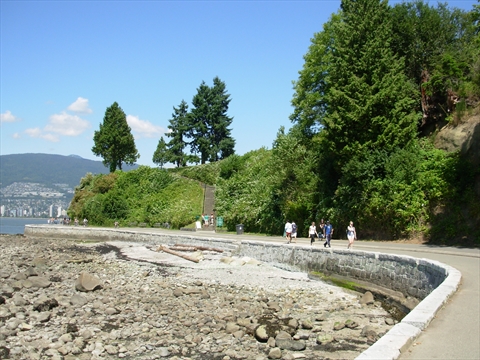 Stanley Park Seawall in Stanley Park, Vancouver, BC, Canada