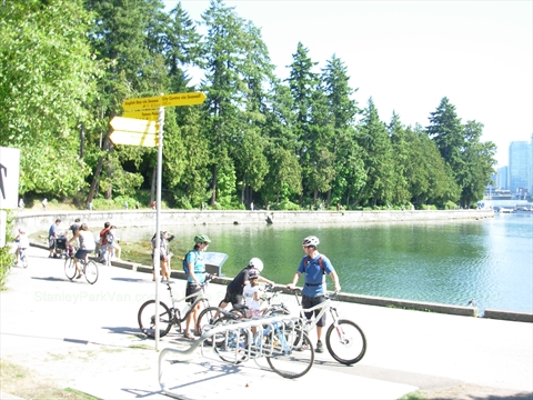 Skateboarding in Stanley Park, Vancouver, BC, Canada
