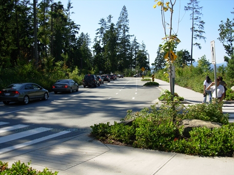 Stanley Park Drive at Prospect Point in Stanley Park, Vancouver, BC, Canada
