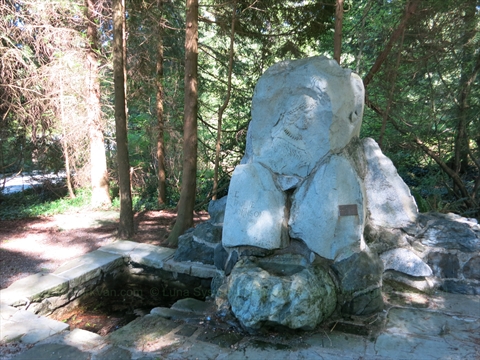 E. Pauline Johnson memorial in Stanley Park, Vancouver, BC, Canada