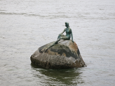 Girl in Wetsuit Statue in Stanley Park, Vancouver, BC, Canada