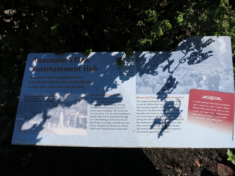 Storyboard outside the Stanley Park Pavilion