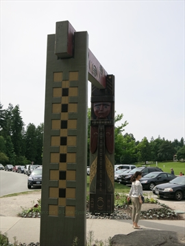 Susan Point Welcome Gateway in Stanley Park, Vancouver, BC, Canada