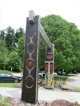 Susan Point Welcome Gateway in Stanley Park, Vancouver, BC, Canada
