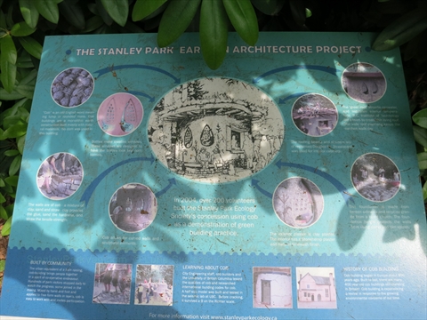 Cob House educational sign details