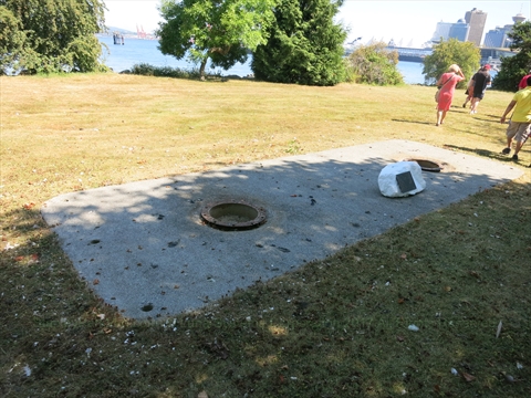 50th Anniversary Naval Reserve Plaque and gun mounts