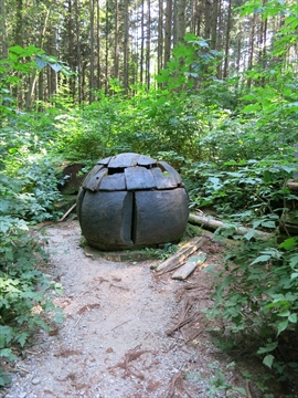 Listen Environmental Art in Stanley Park, Vancouver, BC, Canada