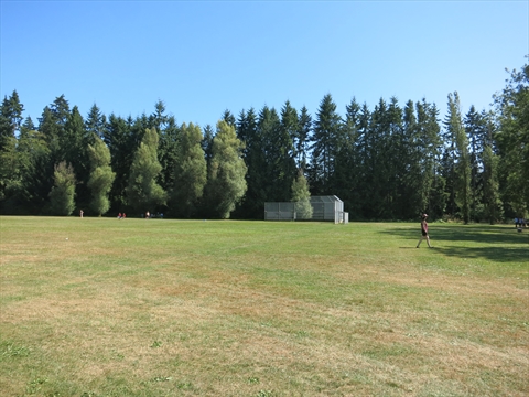 Baseball/Softball diamond in Lost Lagoon, Stanley Park, Vancouver, BC, Canada