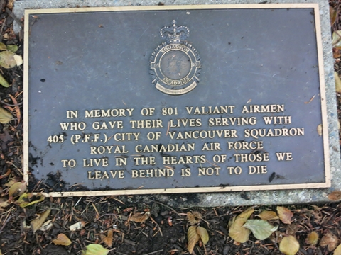 Air Force Garden of Remembrance in Stanley Park, Vancouver, BC, Canada