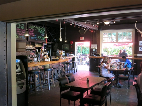 inside Stanley's Bar and Grill Restaurant in Stanley Park, Vancouver, BC, Canada