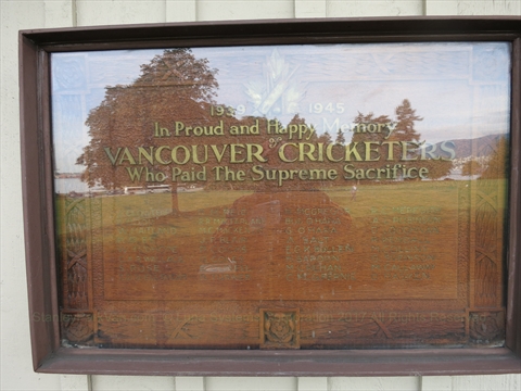 Supreme Sacrice plaque at Brockton Pavilion in Stanley Park, Vancouver, BC, Canada