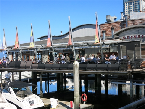 Carderos seafood restaurant built directly on structural pilings over the water