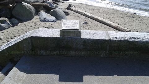 English Bay Seawall Plaque, Vancouver, BC, Canada