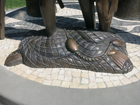 Portuguese Joe Statue in Stanley Park, Vancouver, BC, Canada