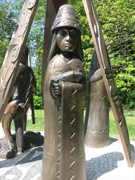 Portuguese Joe Statue in Stanley Park, Vancouver, BC, Canada
