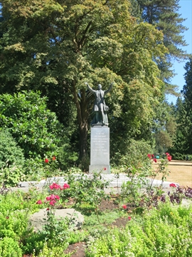 Lord Stanley Statue in Stanley Park, Vancouver, BC, Canada