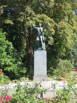 Lord Stanley Statue in Stanley Park, Vancouver, BC, Canada