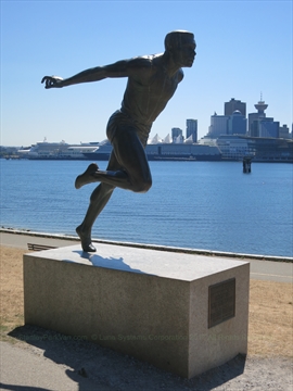 Harry Jerome Statue in Stanley Park, Vancouver, BC, Canada