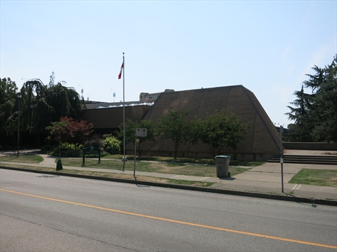 Vancouver Aquatic Centre facility exterior in Vancouver, BC, Canada