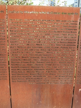 panel of Vancouver AIDS Memorial at English Bay, Vancouver, BC, Canada