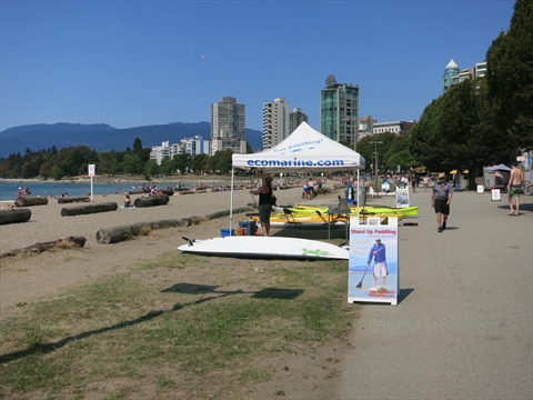 Kayak rentals at English Bay, Vancouver, BC, Canada