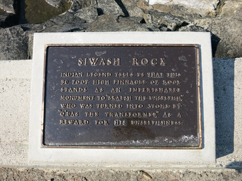 Siwash Rock in Stanley Park, Vancouver, BC, Canada