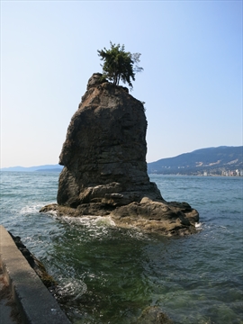 Siwash Rock in Stanley Park, Vancouver, BC, Canada