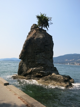Siwash Rock in Stanley Park, Vancouver, BC, Canada