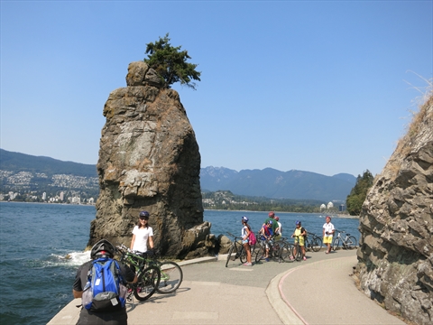 Siwash Rock in Stanley Park, Vancouver, BC, Canada