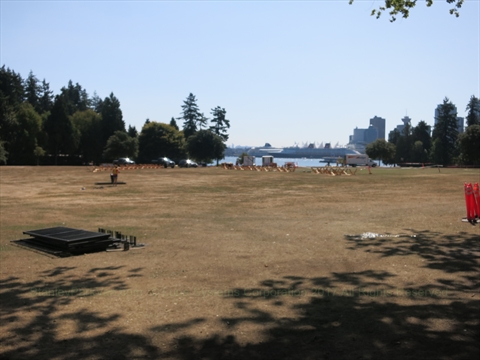 Brockton Playing Fields in Stanley Park, Vancouver, BC, Canada