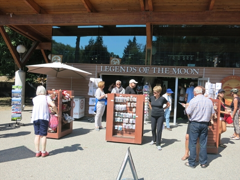 Totem Poles Gift Shop and Concession in Stanley Park, Vancouver, BC, Canada
