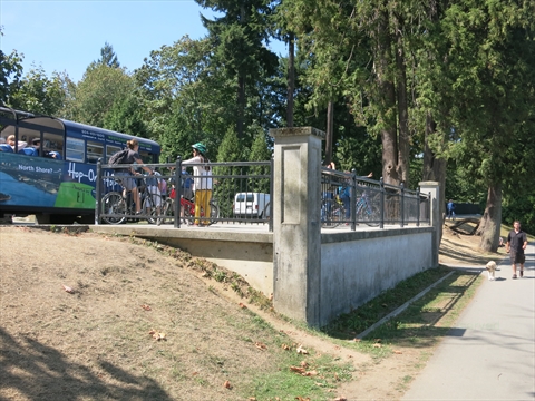 West and North Vancouver Lookout in Stanley Park, Vancouver, BC, Canada