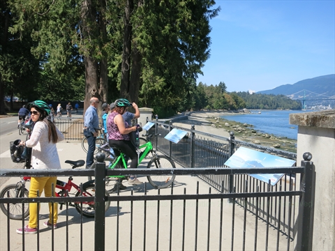 West and North Vancouver Lookout in Stanley Park, Vancouver, BC, Canada