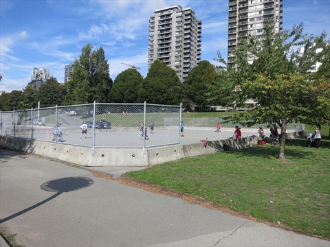 Roller Hockey Rink at Sunset Beach at False Creek, Vancouver, BC, Canada