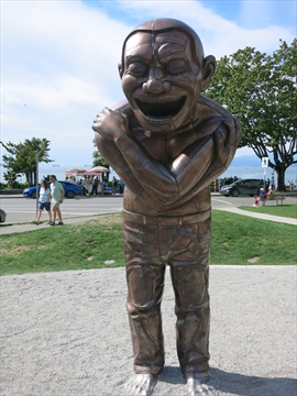 A-Maze-Ing Laughter Artwork at English Bay, Vancouver, BC, Canada