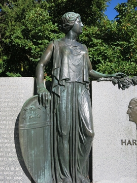 President Harding Memorial plaque in Stanley Park, Vancouver, BC, Canada