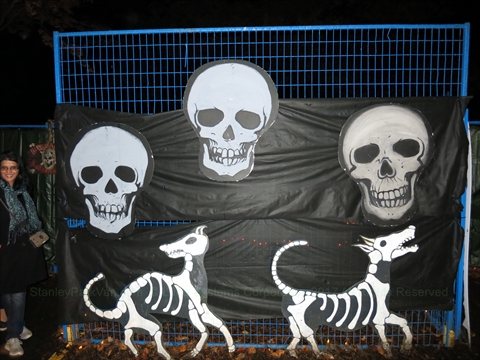 Halloween Ghost Train in Stanley Park, Vancouver, BC, Canada