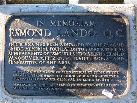 English Bay Bath House Plaza Plaque, Vancouver, BC, Canada