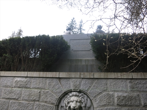President Harding Memorial plaque in Stanley Park, Vancouver, BC, Canada