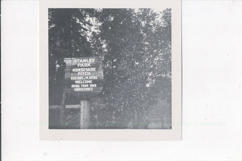 Stanley Park Horseshoe Club circa 1965, Vancouver, BC, Canada