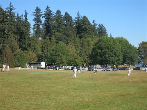 Cricket in Stanley Park, Vancouver, BC, Canada