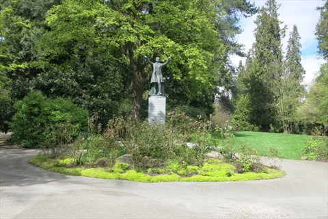 Lord Stanley Statue in Stanley Park, Vancouver, BC, Canada