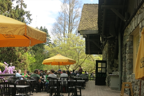 Patio at Stanley's Bar and Grill Restaurant in Stanley Park, Vancouver, BC, Canada